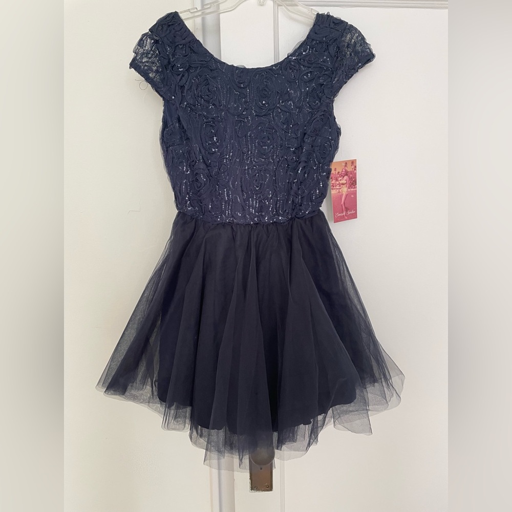 Navy cocktail dress
